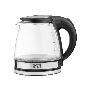 Чайник электрический Homestar HS-1052 1,2 л, стекло/пластик черный