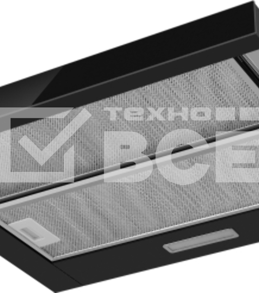 Вытяжка каминная Weissgauff TEL 600 Black Glass черный, 60 см, 600 куб. м/ч, 46 дБ