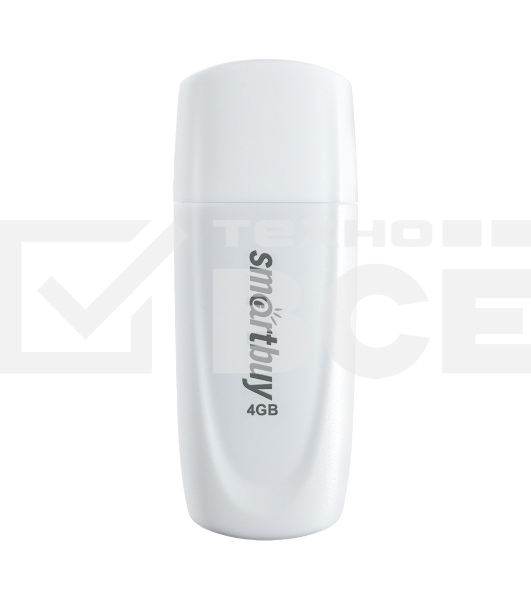 Флешка USB Smartbuy R/W Scout White (SB004Gb2SCW), 4Gb, USB 2.0, R/W 10/7, белый