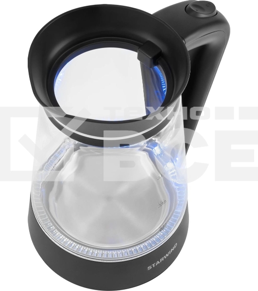Чайник электрический Starwind SKG2116 1.8л. 1700Вт черный/прозрачный корпус: стекло