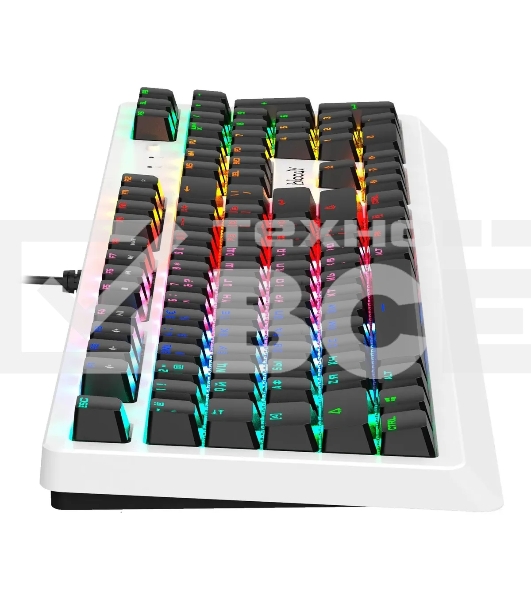 Клавиатура проводная A4Tech Bloody B810RC USB белый/черный