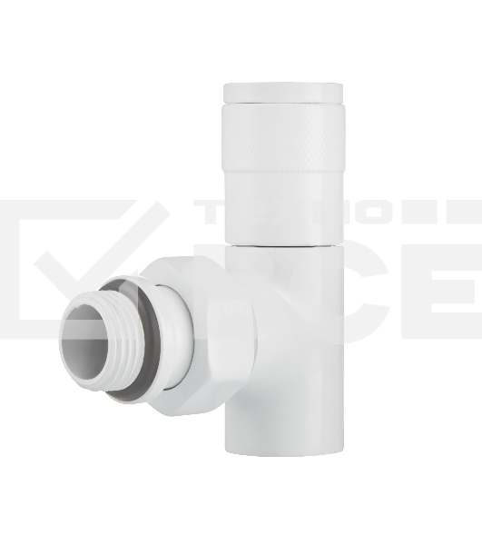 Набор дизайн-вентилей Royal Thermo PIANO, угловой (белый) 1/2