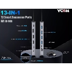 USB-концентратор VCOM CU4706, USB Type-C, HDMI/DP/USB3.0/TC/USB2.0/RJ45/SD/TF/PD/3.5 мм jack, USB Type-C, фото2
