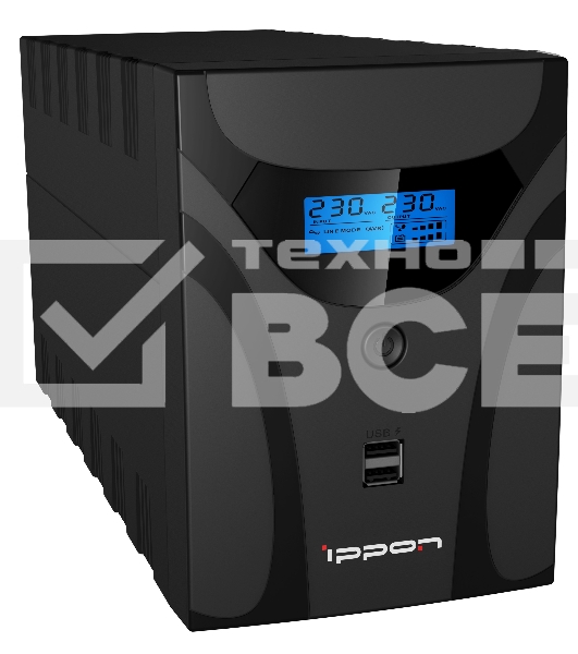 Источник бесперебойного питания Ippon Smart Power Pro II 1200 720Вт 1200ВА черный