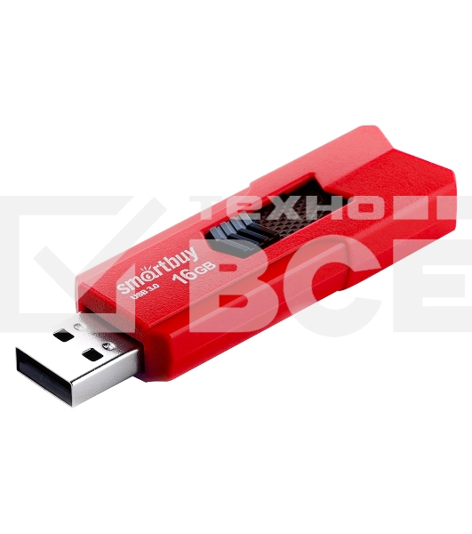 Флешка USB 16Gb USB USB 3.0 Smartbuy STREAM красный (SB16 GbST-R3)