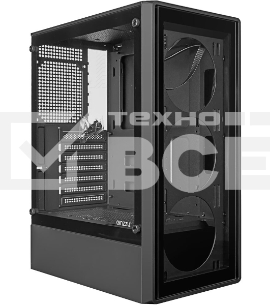Компьютерный корпус Ginzzu CL125 ATX передняя панель Стекло