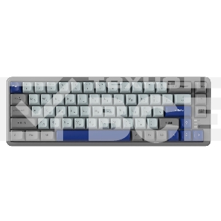 Клавиатура проводная Ritmix RKB-568BL Blue голубой-серый