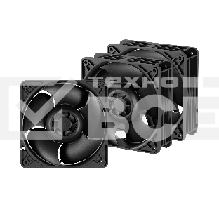 Комплект вентиляторов для корпуса Arctic S12038-8K 3 Pack черный, 120 мм, 8000 об/мин, 4 pin
