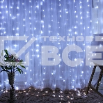 Гирлянда светодиодная новогодняя ЭРА ЕNIGW - 320W Занавес 8 режимов 3*2 м холодный белый 320 LED IP20, фото2