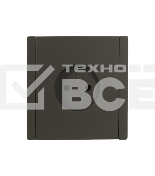 Розетка 1-м СП FORTE&PIANO FP318 10А без заземл. без защ. шторок винт. крепл. сер. IEK FP-R10-10-K03
