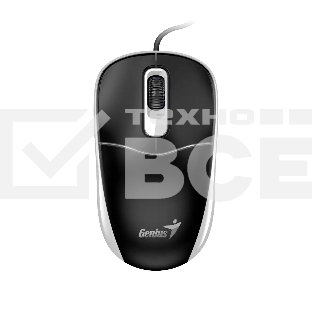 Мышь проводная Genius DX-111 черно-серый, 1200 dpi, USB, кнопки - 3