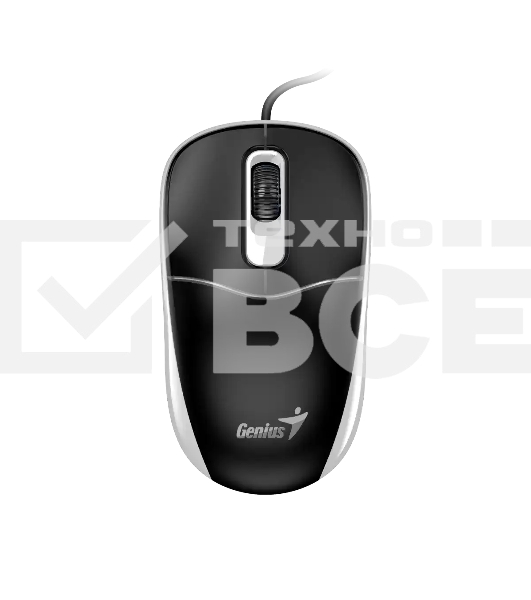 Мышь проводная Genius DX-111 черно-серый, 1200 dpi, USB, кнопки - 3