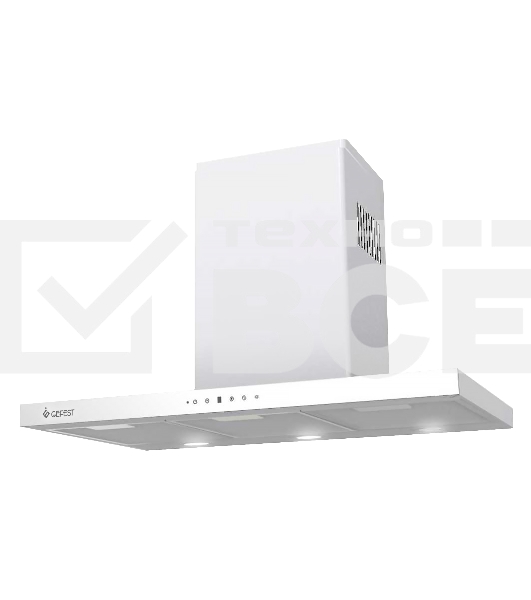Вытяжка наклонная Gefest ВО 3806 С белый, 60 см, 1000 куб. м/ч, 78 дБ