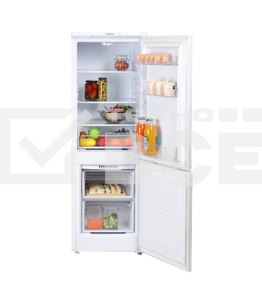 Холодильник Бирюса 418 белый двухкамерный 125/55л морозилка снизу