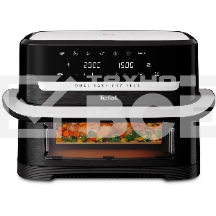Аэрогриль Tefal Dual Easy Fry Flex EY9228E0 2700Вт черный/серебристый