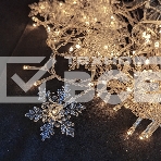 Гирлянда светод. Funray Бахрома IC100WWS, 2x0.6м, 100ламп, теплый белый, со снежинками, IP20, фото9