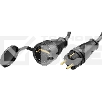 Удлинитель-шнур Зубр 'КГ 325-Ш', 10 м, 4000 Вт, 1 гнездо, IP44, КГ 3х2,5 мм2, 55017-10, фото2