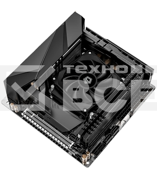 Кулер для процессора ID-COOLING IS-23i черный LGA1851/1700/1200/115X низкопрофильный высота 23мм (48шт/кор, TDP 45W, PWM, 2 тепл.трубки, медная база, FAN 80мм) BOX