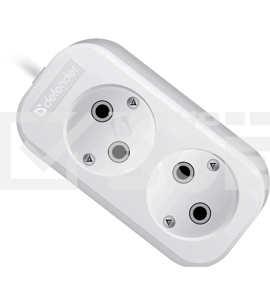 Удлинитель бытовой Defender B220 - 2 роз х 2 м, белый