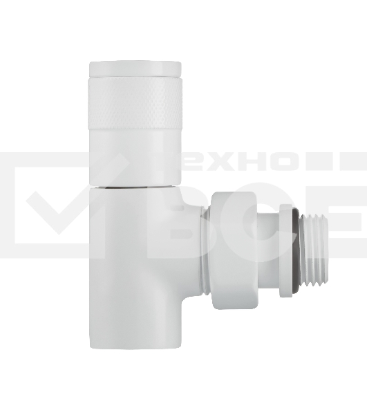 Набор дизайн-вентилей Royal Thermo PIANO, угловой (белый) 1/2