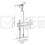 Кронштейн для телевизора Cactus CS-STM-7844 черный, 32'-55' макс. 45 кг, напольный (моторизованный лифт), фото9