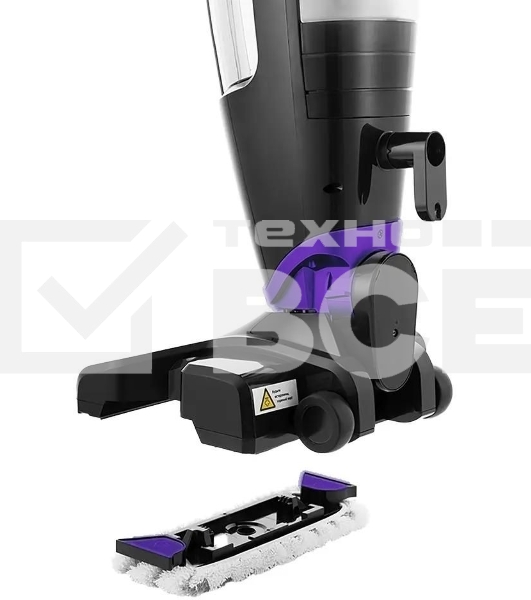 Пылесос вертикальный паровой Kitfort KT-575-1 черный, питание питание от сети, 1600 Вт, уборка влажная/паром/сухая, пылесборник 1.1 л