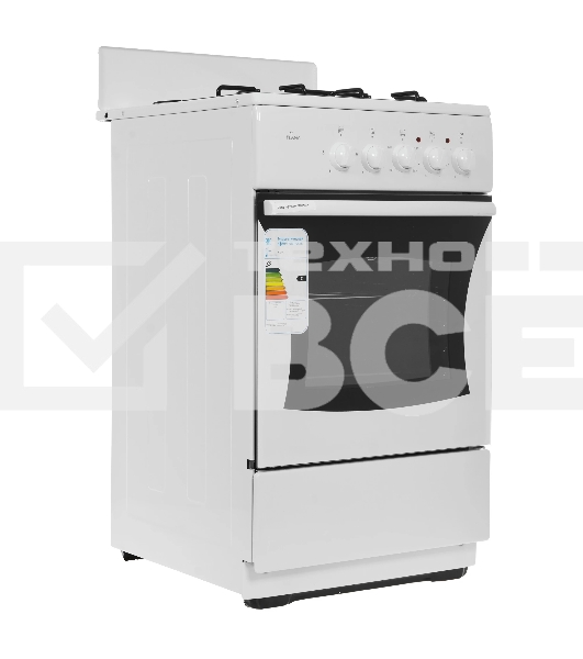 Плита комбинированная Flama RK 2201 W белый, конфорок 2 газовых и 2 электрических, духовка 50 л, 50 см x 85 см x 54 см