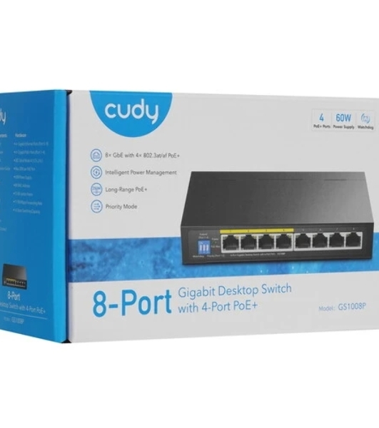Коммутатор Cudy GS1008P, 8×1 Гбит/с