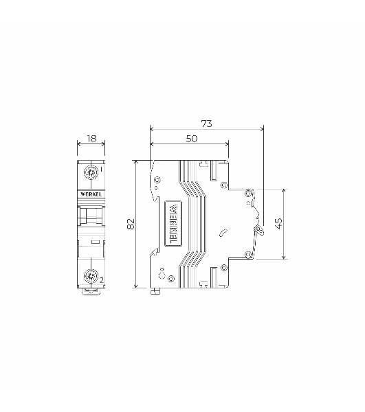 Автоматический выключатель Werkel 1P  40 A  C  4,5 кА W901P404