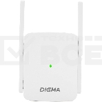 Повторитель беспроводного сигнала Digma D-WR310 (D-WR310V2) N300 Wi-Fi белый, фото2