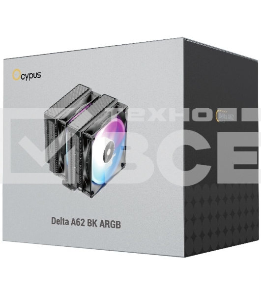 Кулер Ocypus Delta A62 BK ARGB Black 260W/ All Intel/ AMD AM*/ 2 fans / Screws