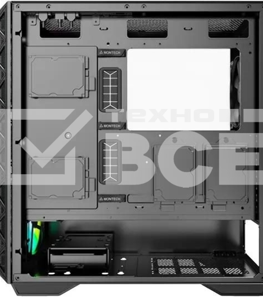Компьютерный корпус Montech AIR 903 MAX черный без БП ATX 3x140мм 2xUSB3.0 1xUSB3.1 audio bott PSU