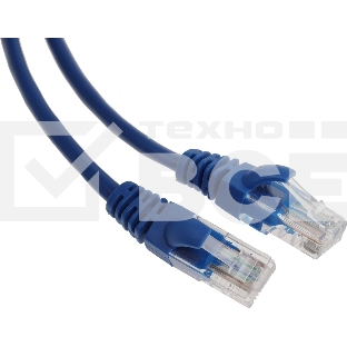 Патч-корд Premier PP12-1M/B 1000Гбит/с UTP 4 пары cat.5E CCA molded 1м синий RJ-45 (m)-RJ-45 (m)