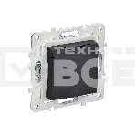 Розетка 1-м IEK SKANDY SK-R11G 16А IP44 с заземл. защ. штроки с крышкой графит SK-R16-16-44-K53, фото 1
