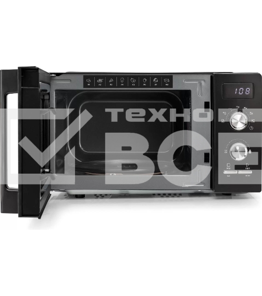 Микроволновая печь Gorenje MO20A3BH чёрный, 20 л, 800 Вт, переключатели - поворотный механизм/кнопки