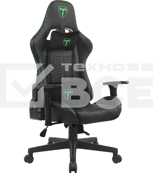 Кресло игровое Defender Nitro черный, класс 4, PU, 2 подушки T