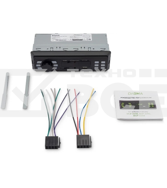 Автомагнитола Digma MCP-225G 1DIN 4x45Вт v5.0 AUX 2