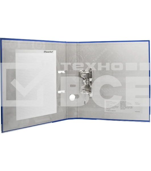 Папка-регистратор Silwerhof 2013371 A4 50мм, ПВХ/бумага синий, металлическая окантовка, сборная (упаковка: 2шт)