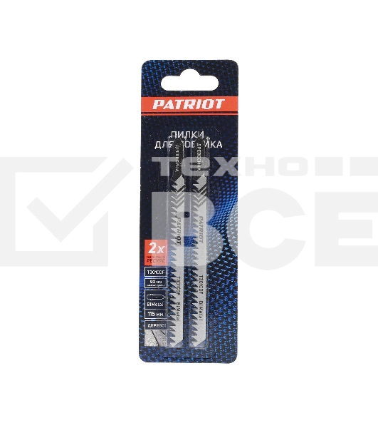 Пилка для лобзика по дереву T301CDF (2 шт.) EDGE by PATRIOT 814010012