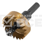 Коронка по металлу Denzel HSS, 38 мм, нитридтитановое покрытие, фото 1