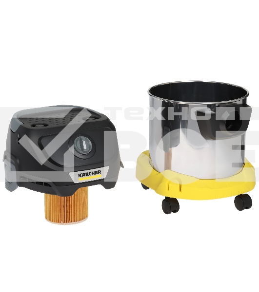 Строительный пылесос Karcher KWD 3 S V-15/4/20 AE *EU (уборка: сухая/влажная) желтый