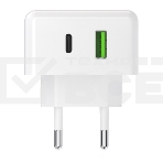 Сетевое зарядное устройство Maxvi CHL-603PD Type-C\USB 30W 6A (3A+3A) PD QC3.0, белый, фото4