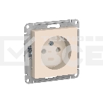 Механизм розетки 1-м СП AtlasDesign без заземл. 16А беж. SchE ATN000241, фото 1