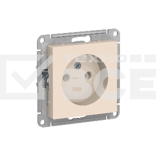 Механизм розетки 1-м СП AtlasDesign без заземл. 16А беж. SchE ATN000241