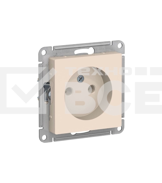 Механизм розетки 1-м СП AtlasDesign без заземл. 16А беж. SchE ATN000241