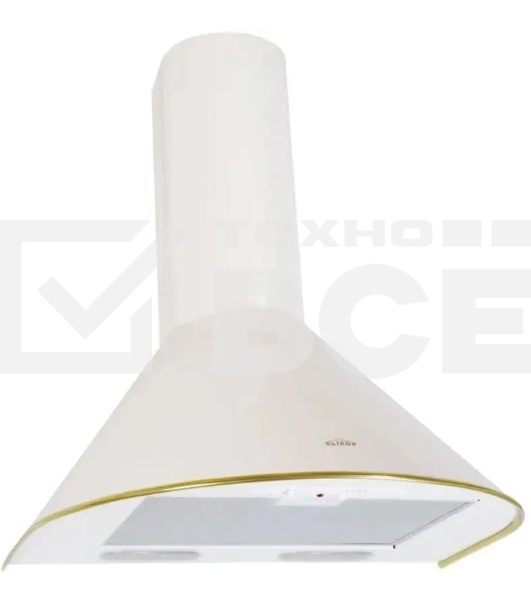 Вытяжка каминная Elikor Эпсилон 50П-430-П3Л топленое молоко/золотистый, 50 см, 430 куб. м/ч, 54 дБ