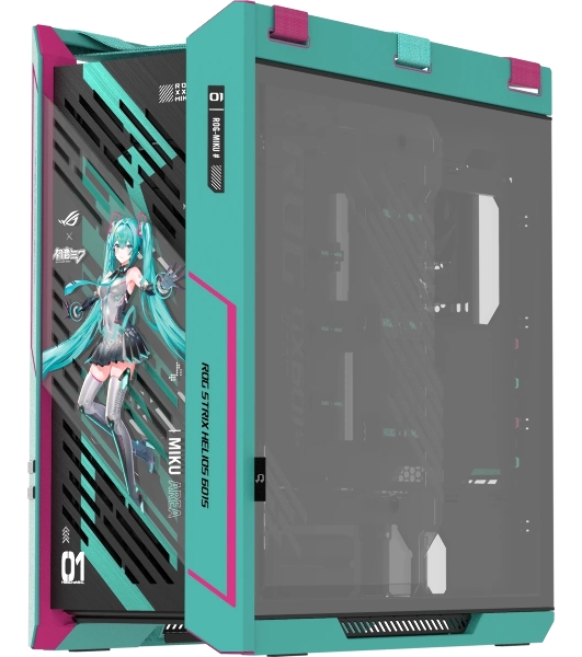 Корпус ASUS ROG Strix Helios II GX601S Hatsune Miku Edition Black, Full-Tower, чёрный, 4 x 140 мм