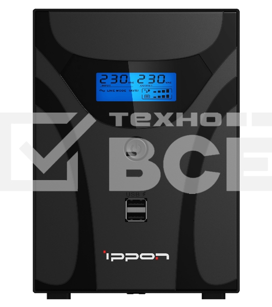 Источник бесперебойного питания Ippon Smart Power Pro II 1200 720Вт 1200ВА черный