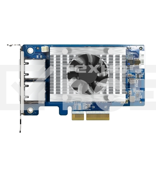 Сетевая карта QNAP QXG-10G2T-X710 LAN Expansion Card, PCIe Gen 3, Two 10GbE (10G / 5G / 2.5G / 1G / 100M)) Ports with SR-IOV and iSCSI, Block-based, Supports Multiple Virtual Disk Modes