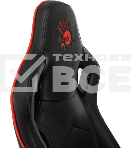 Кресло игровое A4Tech Bloody GC-840 черный, сиденье черный, эко.кожа, с подголов. крестов. металл черный, пластик черный